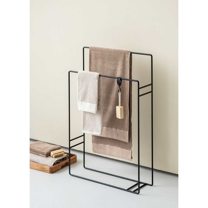 رف فوط، 60 سم، أسود - KM-EG8-196