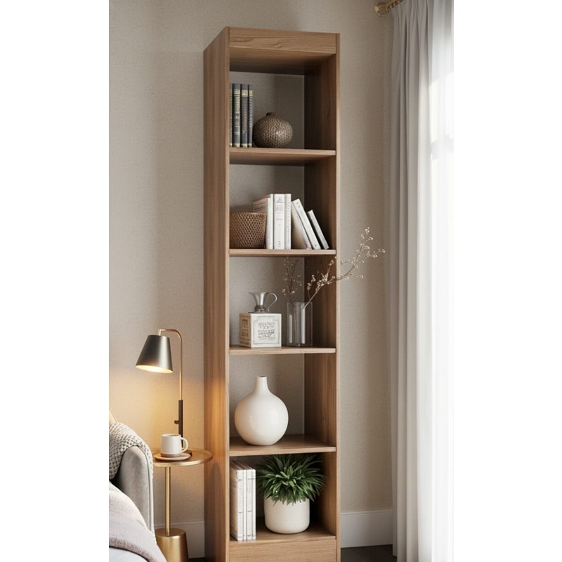 مكتبة، 40 سم، أبيض/خشبي - KM-EG176-42