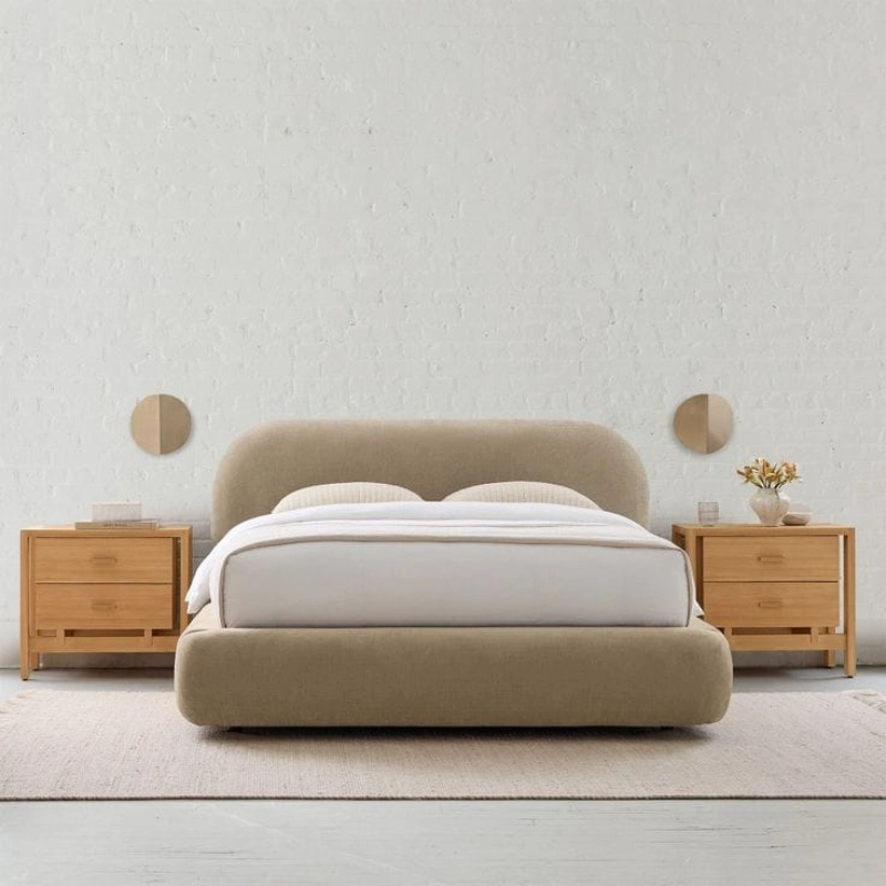 Bed, Multiple Sizes, Beige - KM-EG144-17