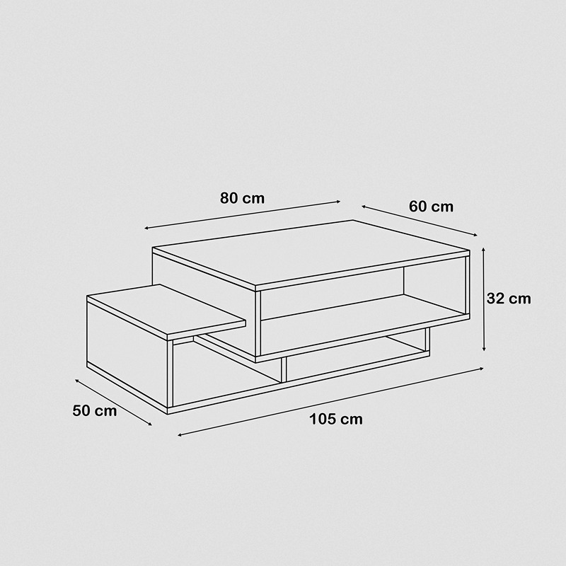 Coffee Table, 60 cm, Multiple Colors - KM-EG38-141