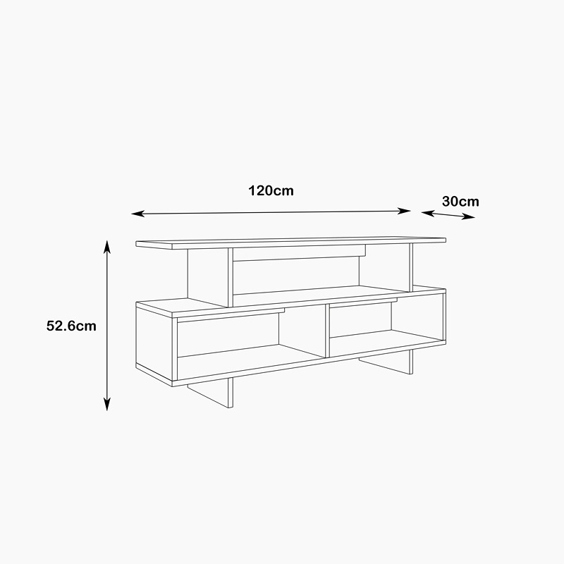 TV Unit, 120 cm, Multiple Colors - KM-EG38-164
