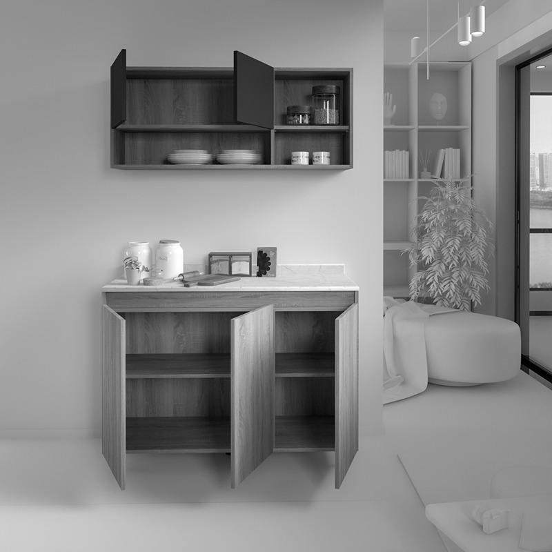 Kitchen Unit Set, 2 Pcs, Multiple Colors - KM-EG38-179