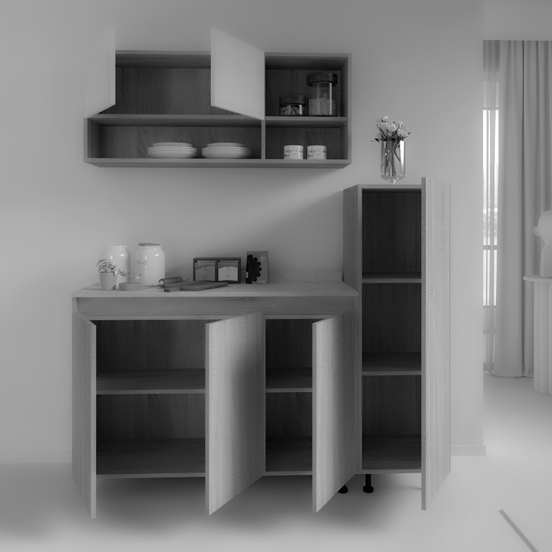 Kitchen Unit Set, 3 Pcs, Multiple Colors - KM-EG38-180