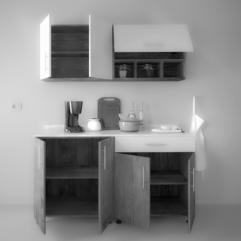 Kitchen Unit Set, 2 Pcs, Multiple Colors - KM-EG38-185