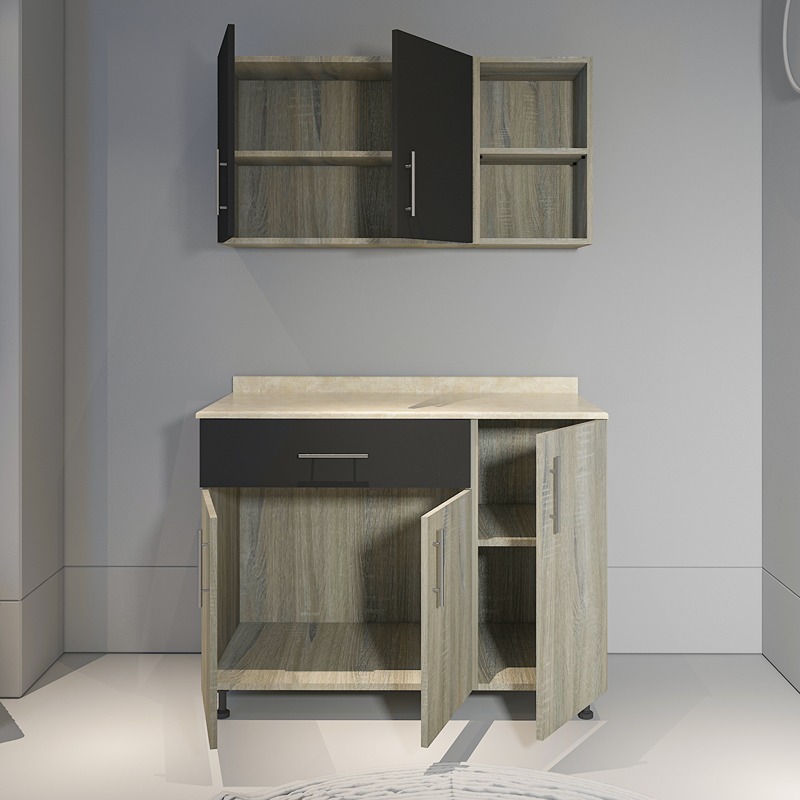 Kitchen Unit Set, 2 Pcs, Multiple Colors - KM-EG38-187