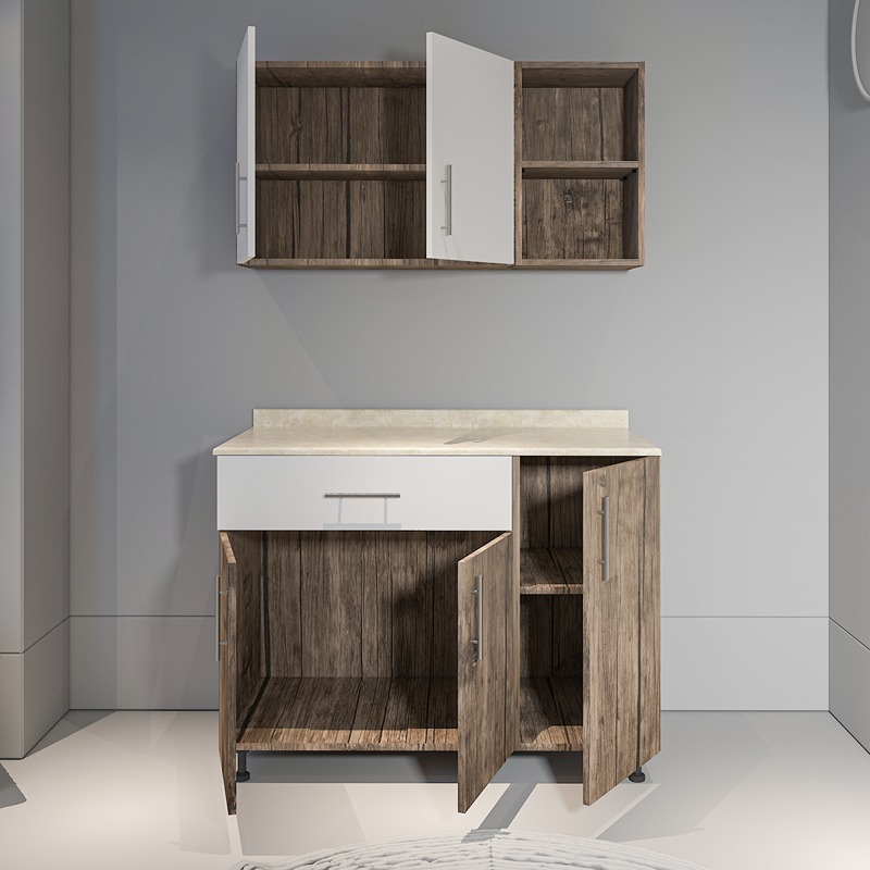 Kitchen Unit Set, 2 Pcs, Multiple Colors - KM-EG38-187