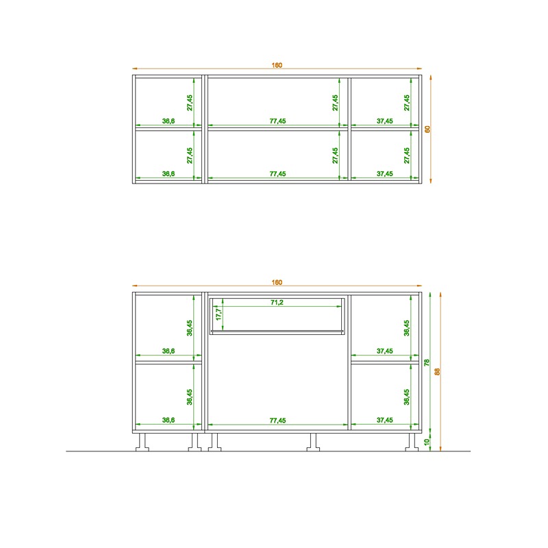 Kitchen Unit Set, 2 Pcs, Multiple Colors - KM-EG38-189