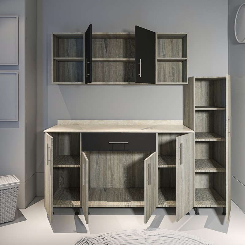 Kitchen Unit Set, 3 Pcs, Multiple Colors - KM-EG38-190