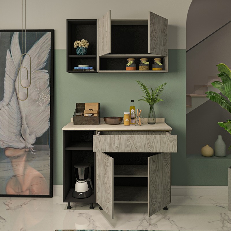 Kitchen Unit Set, 2 Pcs, Multiple Colors - KM-EG38-191