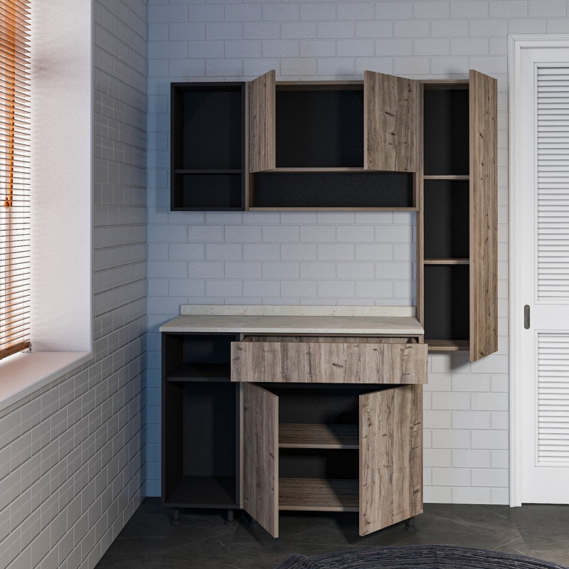 Kitchen Unit Set, 3 Pcs, Multiple Colors - KM-EG38-192