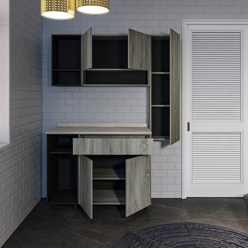 Kitchen Unit Set, 3 Pcs, Multiple Colors - KM-EG38-192