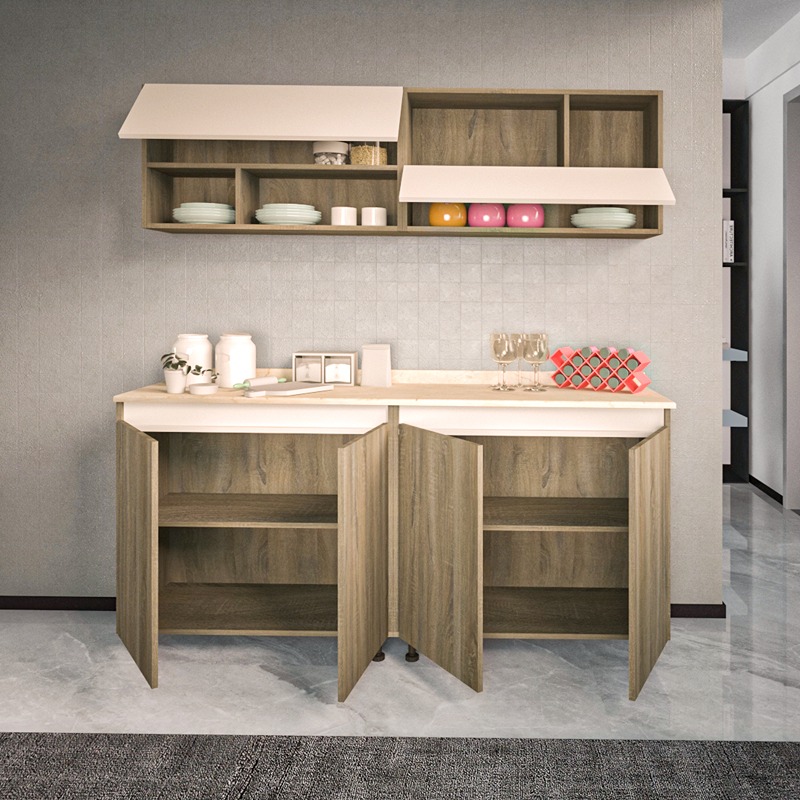 Kitchen Unit Set, 2 Pcs, Multiple Colors - KM-EG38-196