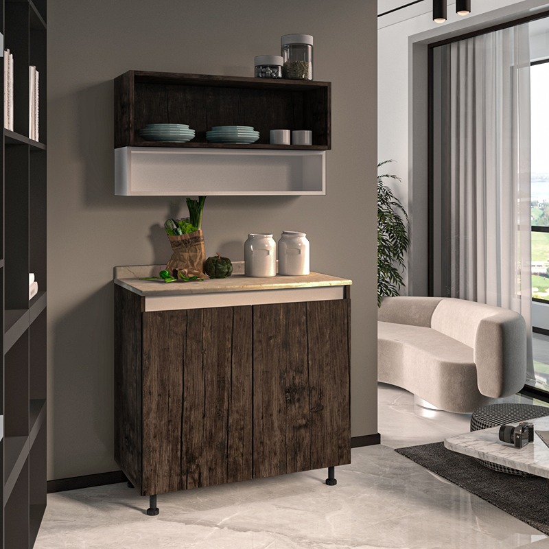 Kitchen Unit Set, 2 Pcs, Multiple Colors - KM-EG38-197