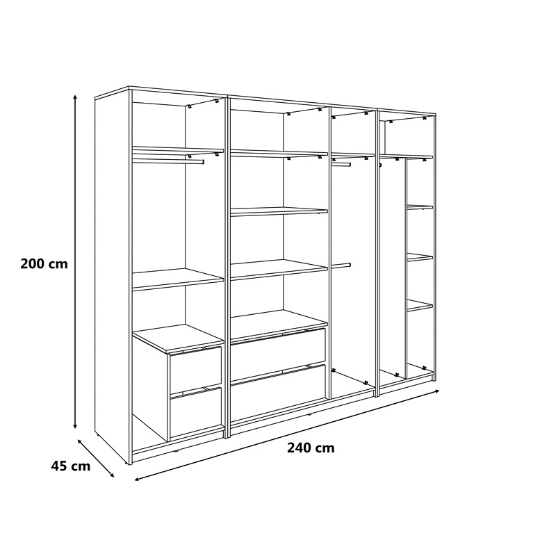 Dressing, 240 cm, Multiple Colors - KM-EG38-202
