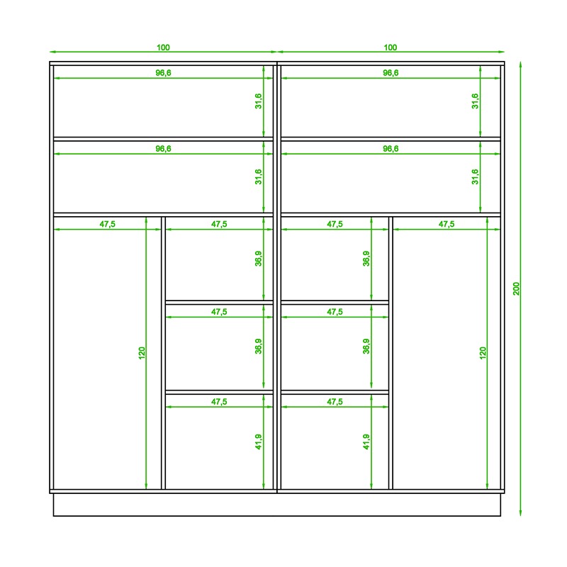 Dressing, 200 cm, Multiple Colors - KM-EG38-207