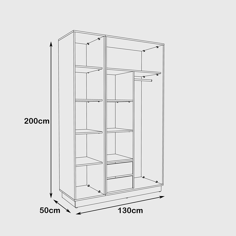 Dressing, 130 cm, Multiple Colors - KM-EG38-208