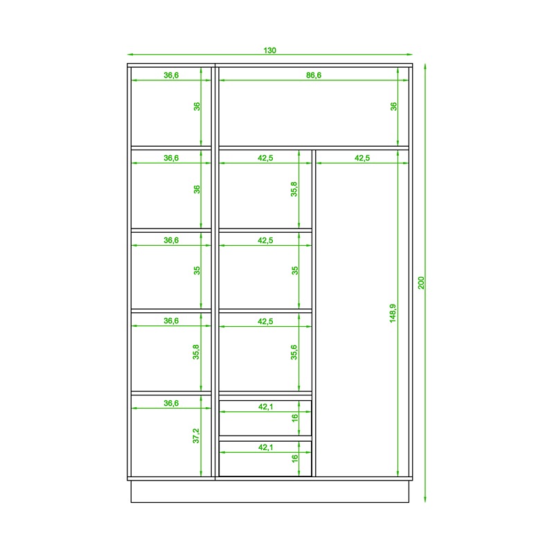 Dressing, 130 cm, Multiple Colors - KM-EG38-208