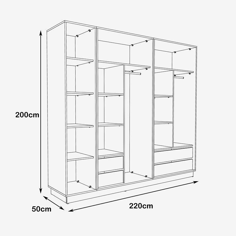 Dressing, 220 cm, Multiple Colors - KM-EG38-210