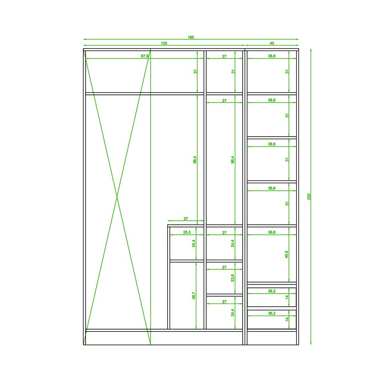 Dressing, 160 × 160 cm, Multiple Colors - KM-EG38-211