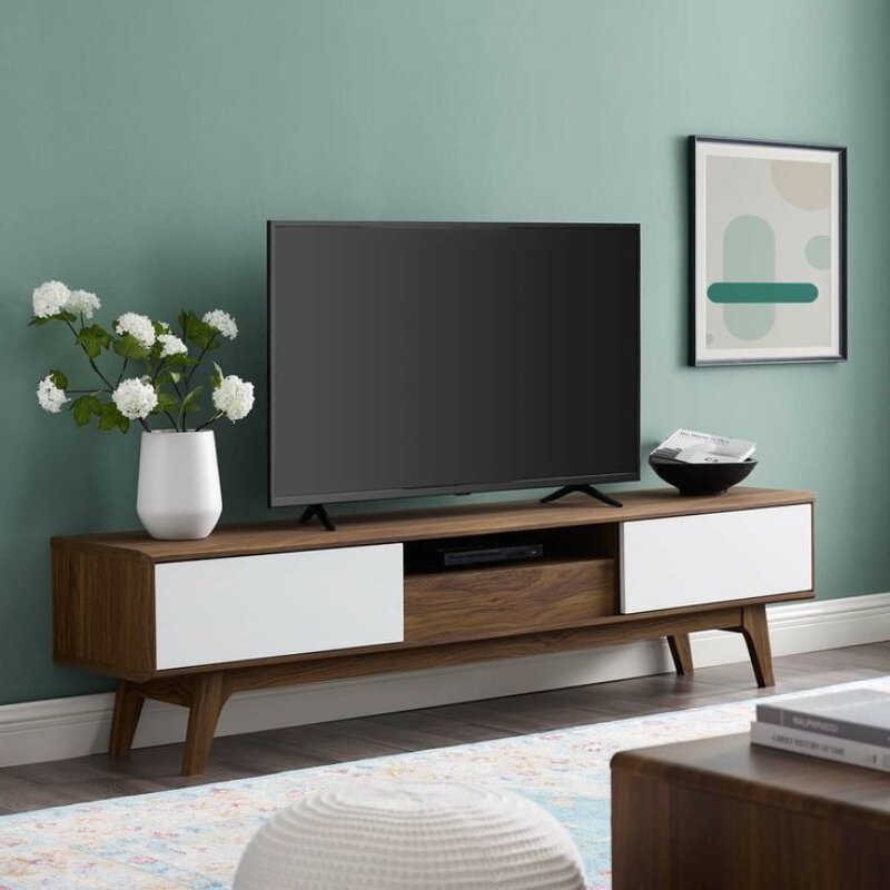TV unit, 160 cm, Wood/white - KM-EG188-103