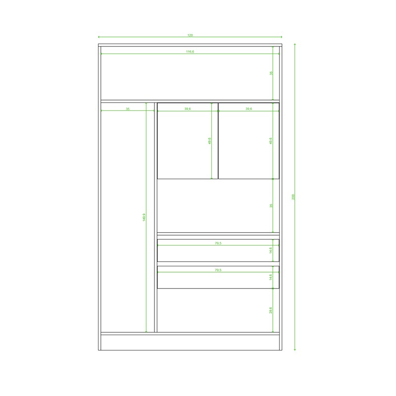 Dressing, 120 cm, Multiple Colors - KM-EG38-214