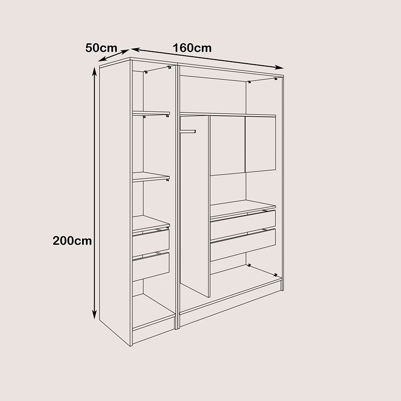 Dressing, 160 cm, Multiple Colors - KM-EG38-215