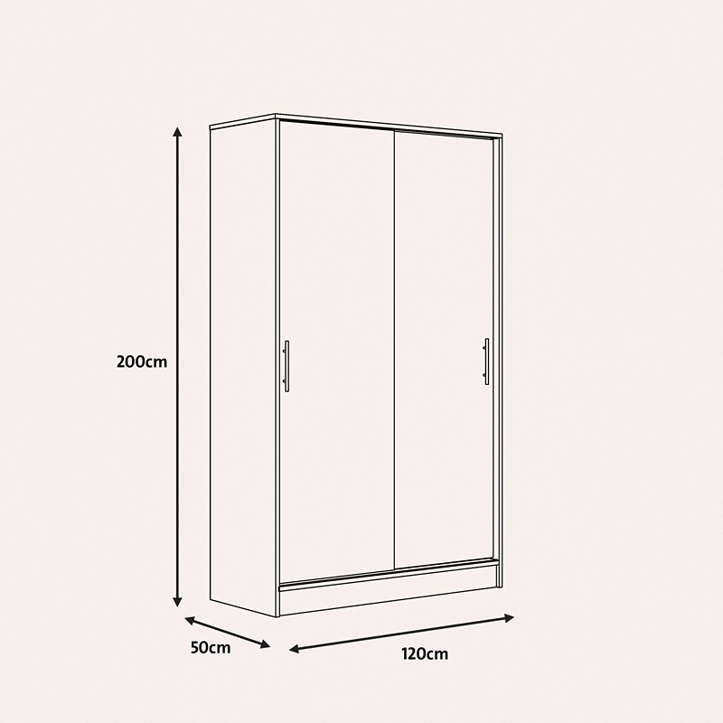Wardrobe, 120 cm, Multiple Colors - KM-EG38-216