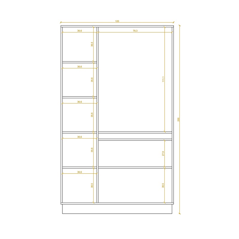 Wardrobe, 120 cm, Multiple Colors - KM-EG38-220