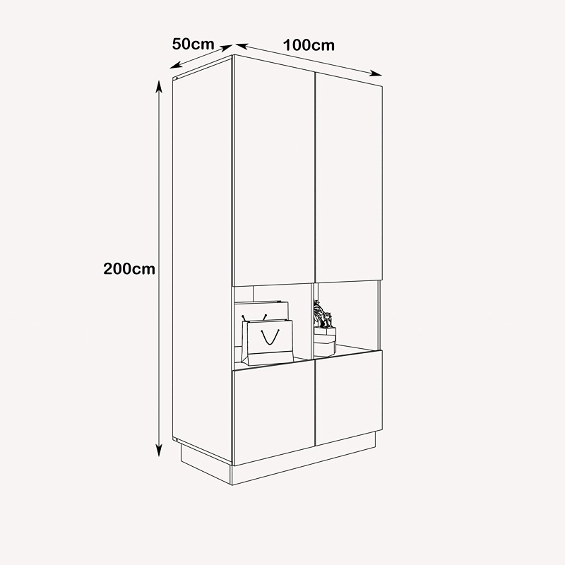 Wardrobe, 100 cm, Multiple Colors - KM-EG38-222