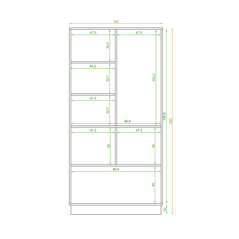 Wardrobe, 100 cm, Multiple Colors - KM-EG38-222
