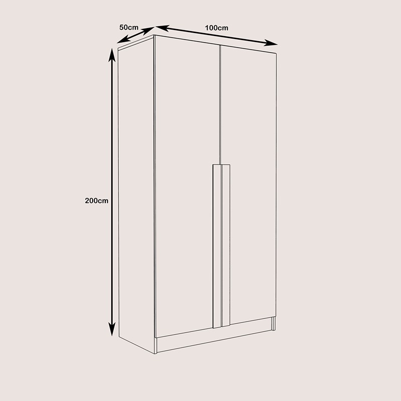 Wardrobe, 100 cm, Multiple Colors - KM-EG38-225