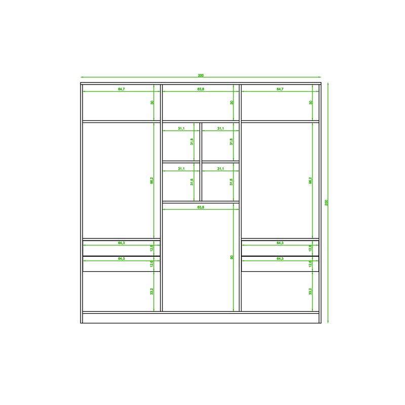 Dressing, 200 cm, Multiple Colors - KM-EG38-227