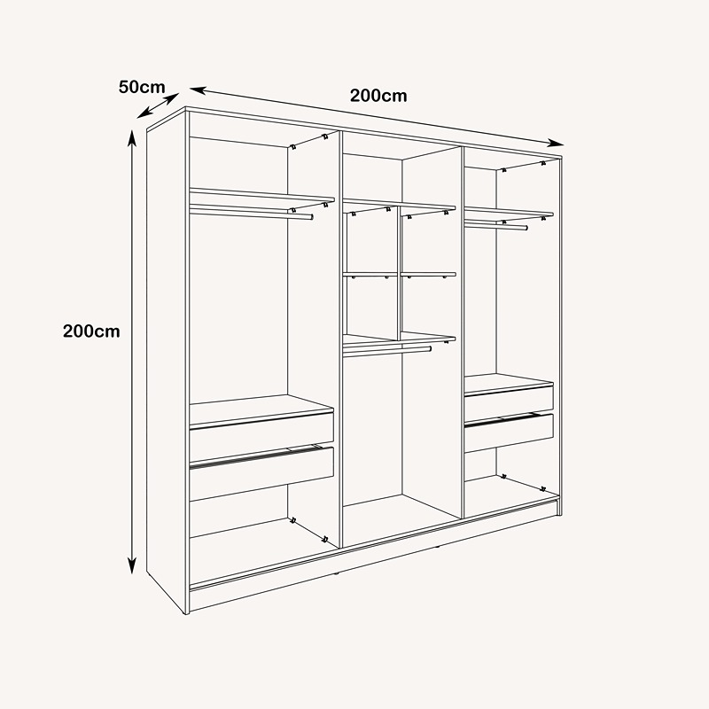 Dressing, 200 cm, Multiple Colors - KM-EG38-227