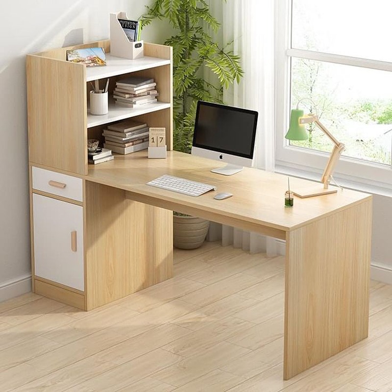 Desk, 120 cm, Wood/White - KM-EG188-139