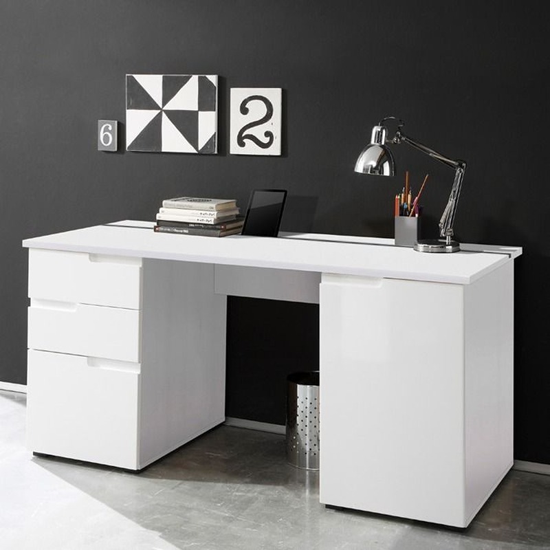 Desk, 140 cm, White - KM-EG188-148