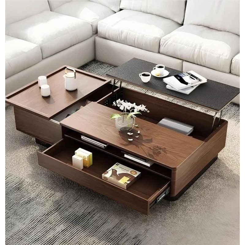 Coffee Table, 120 cm, Black/Wood - KM-EG188-264