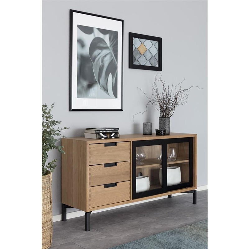 Buffet, 150 cm, Wood/Black - KM-EG188-178