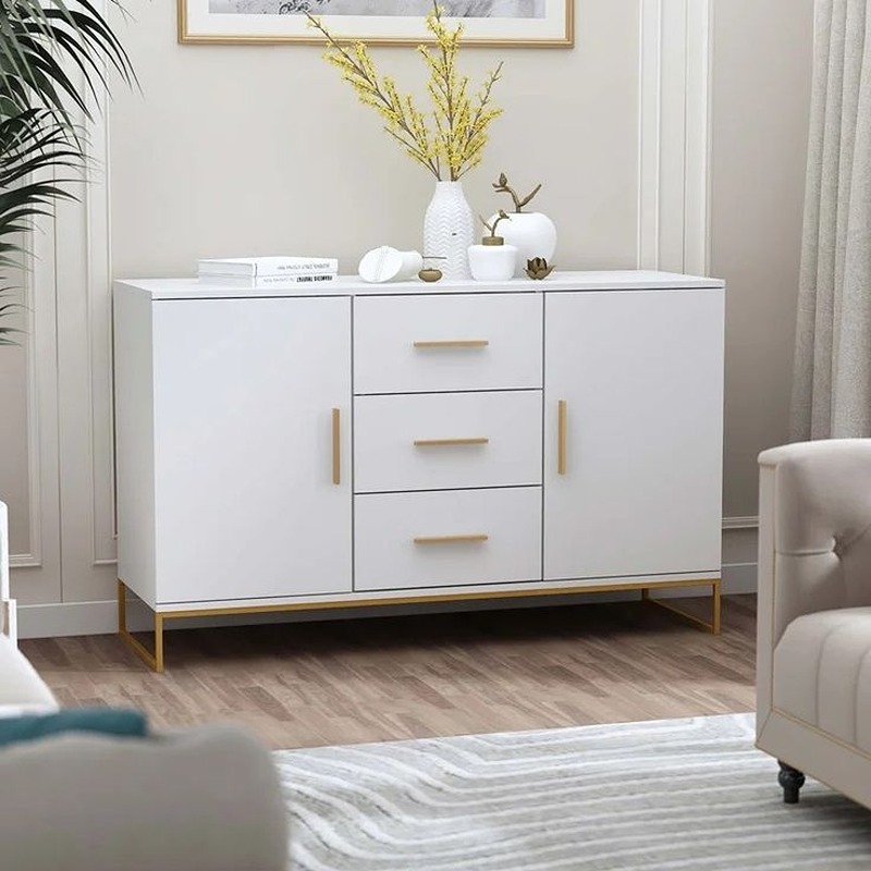 Buffet, 150 cm, White/Wood - KM-EG188-179