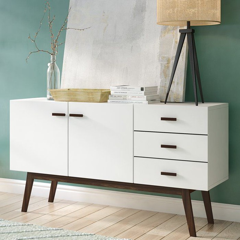 Buffet, 150 cm, White/Black - KM-EG188-182