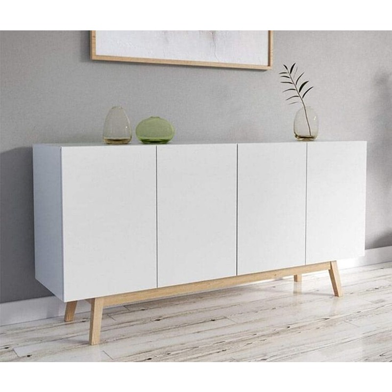 Buffet, 160 cm, White/Wood - KM-EG188-192