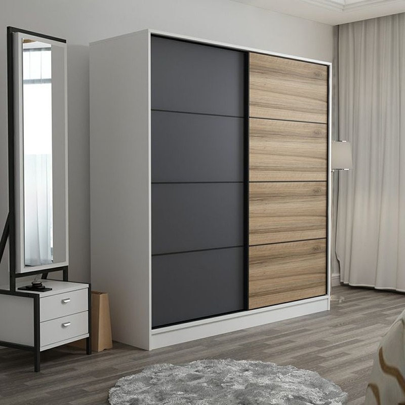 Wardrobe 160 cm, Multi-Color - KM-EG188-397