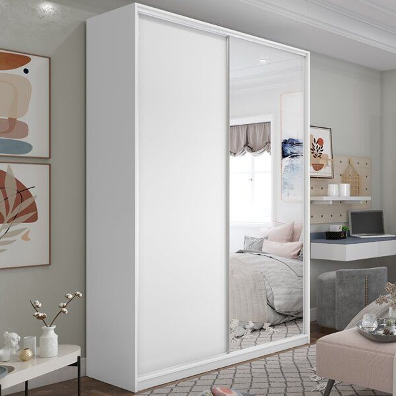 Wardrobe 120 cm, White - KM-EG188-400
