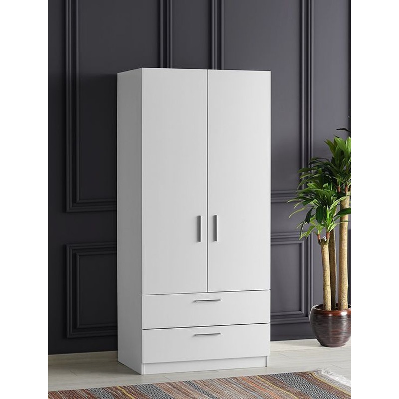 Wardrobe 80 cm, White - KM-EG188-415