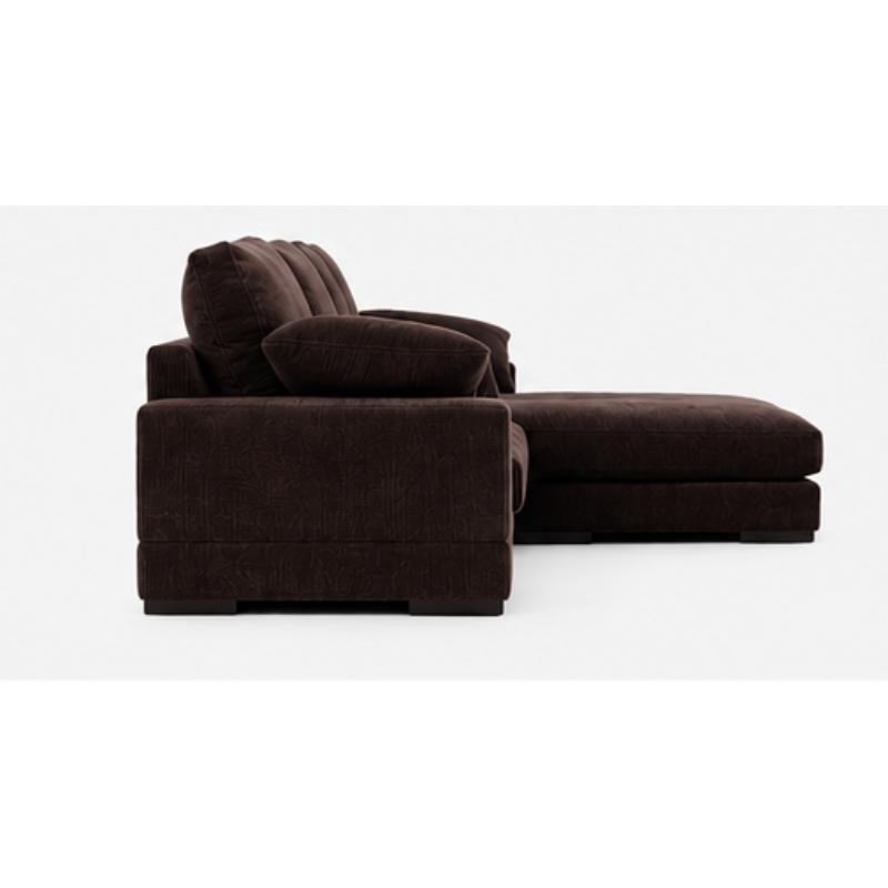 Corner Sofa, 220 cm, Brown - KM-EG98-62