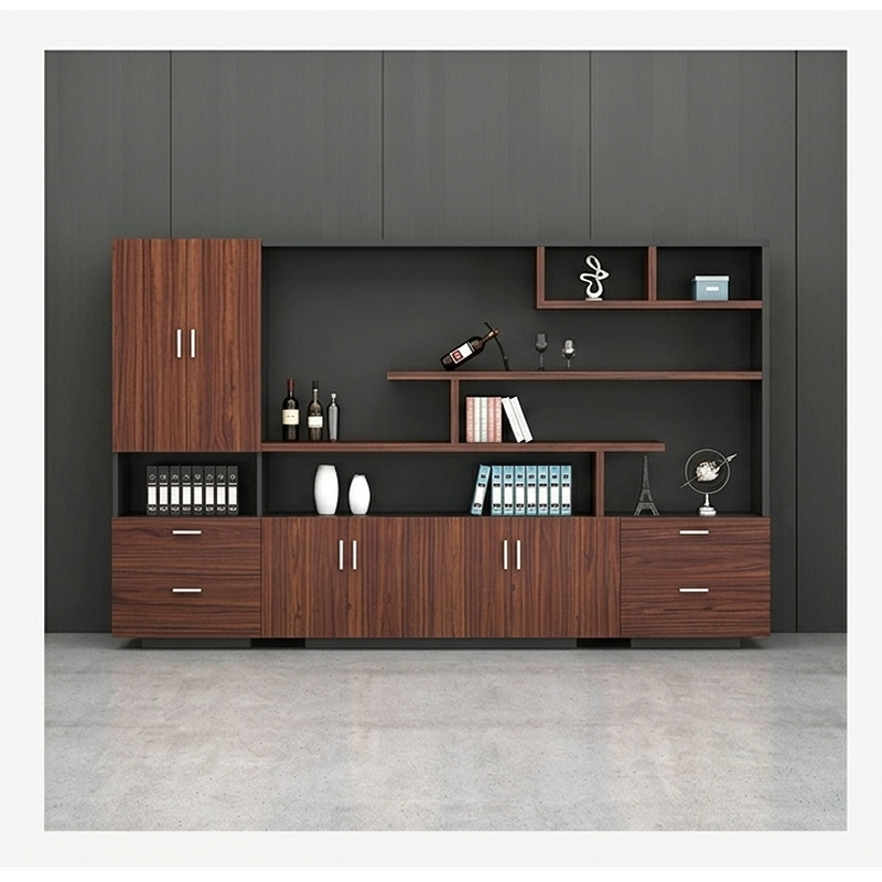 مكتبة، 240 سم، أسود/بني محمر - KM-EG189-162