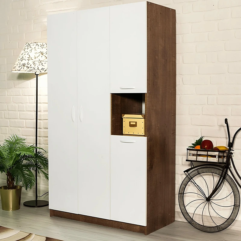 دولاب، 120 سم، أبيض/بني - KM-EG189-113