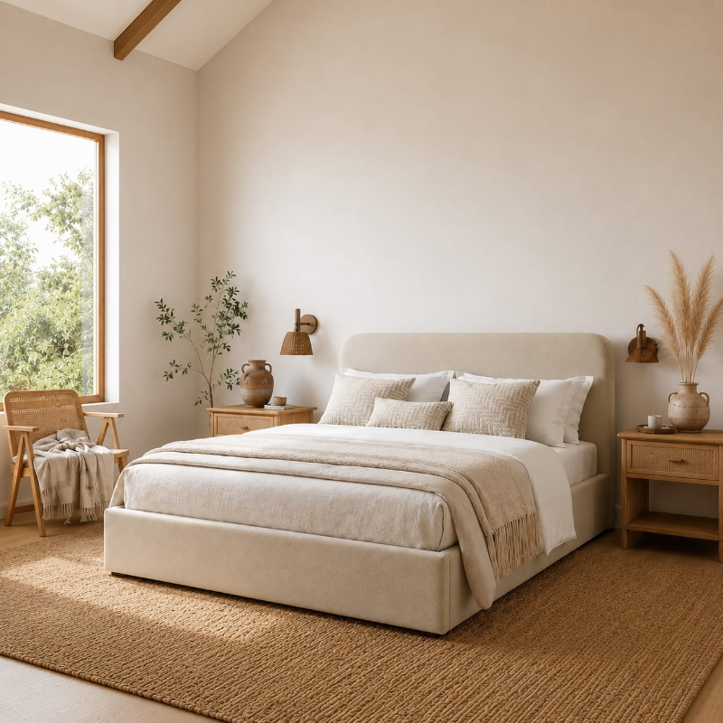 Bed, 160 cm, Beige - KM-EG111-100