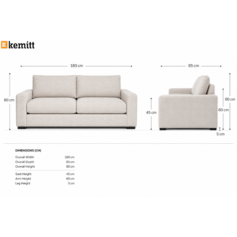 كنبة مقعدين, 180 سم, أوف وايت - KM-EG152-37