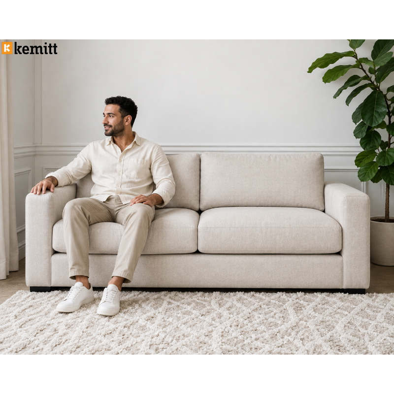 كنبة مقعدين, 180 سم, أوف وايت - KM-EG152-37