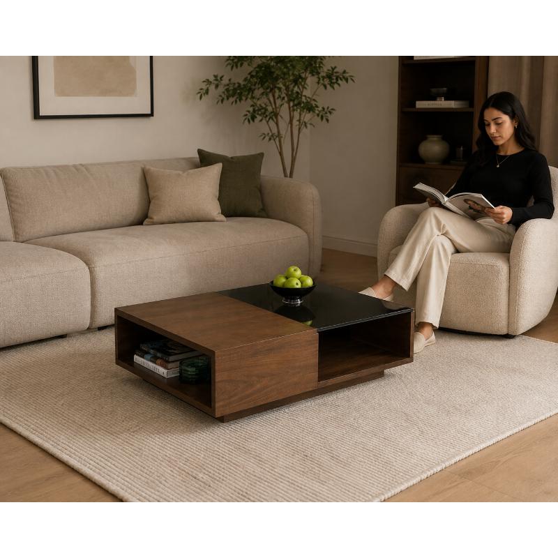 Coffee Table, 100 cm, Brown - KM-EG18-121